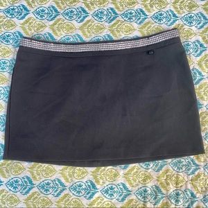 Vintage Y2K Rhinestone Embellished Punk Mini Skirt